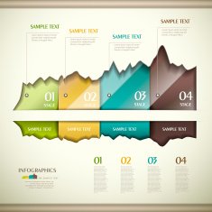 vector abstract 3d paper infographics N38