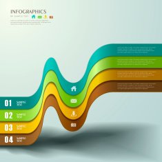 vector abstract 3d paper infographics N39