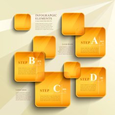 vector abstract 3d paper infographics N41