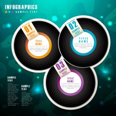 vector abstract 3d vinyl infographics