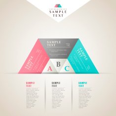 vector abstract 3d paper infographics N48