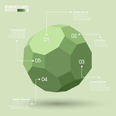 3d Sphere Infographics template N2