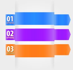 Modern design template with numbered banners N3