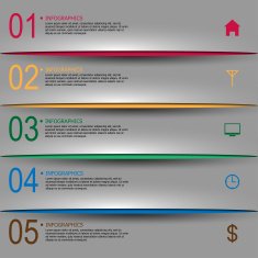 Infographics cut paper