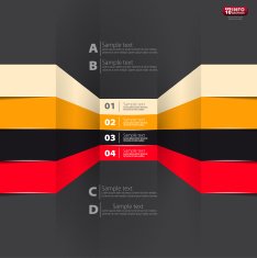 Modern design template with numbered banners N4