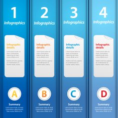 Blue Folders Infographic