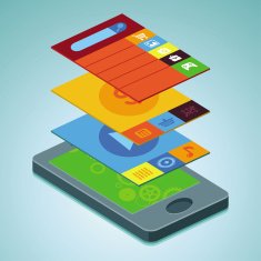Vector mobile phone with interface screens N2
