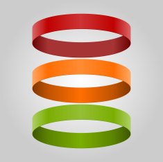 Modern infographic with colored ribbons