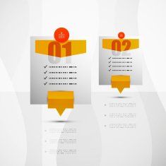Glossy speech banner infographic design