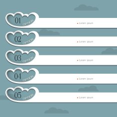 Design Infographic Template-stylized clouds