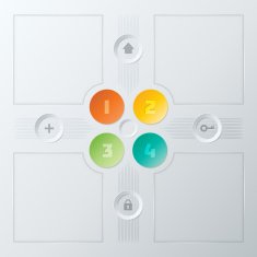 Colorful Steps Infographics Elements N2