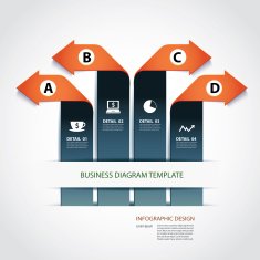 business step paper lines and numbers design template N12