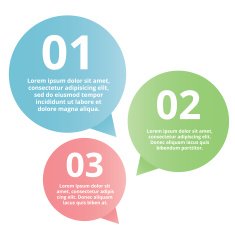 modern glossy option speech bubbles
