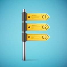 Modern road sign design template for infographics N3