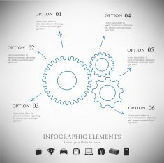 Vector infographic report template N18