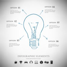 Vector infographic report template N19