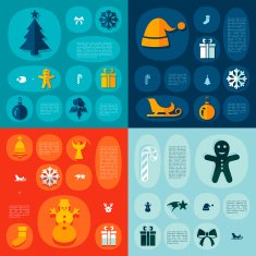 Christmas flat infographic N103