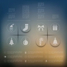 Christmas infographic with unfocused background N162