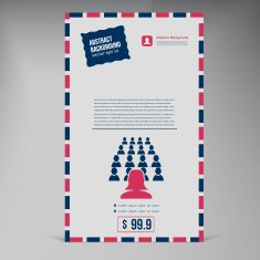 Vector Flat UI banner Color envelope N3