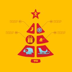 Christmas flat infographic N104