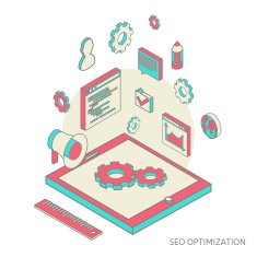 isometric background seo optimization