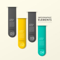 modern paper texture bookmark infographic elements N3