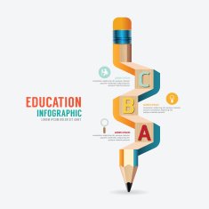 Creative Template with Pencil Wood Banner N2