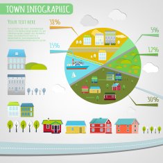 Town infographics N12 free image download