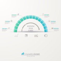 Business circle infographic template N7