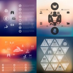 veterinary infographic with unfocused background N40