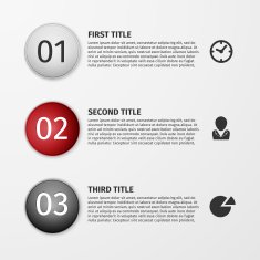 Progress icons for three steps N11