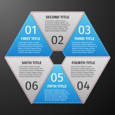 Progress icons for six steps N2