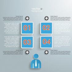 Colored Quadrates Infographic Cycle Human N2
