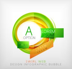 Circle web design bubble