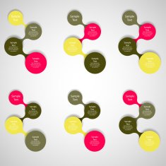 metaball colorful round diagram infographics N107