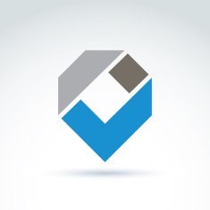 Vector abstract corporate design element Geometric symbol N3