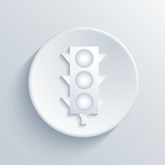 Vector modern traffic light circle icon