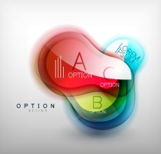 Colorful glossy bubble infographics N4