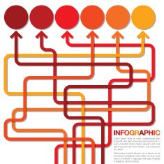 Bright infographic arrows in vector format N10