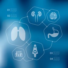 medicine infographic with unfocused background N38