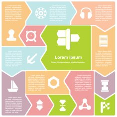 flat design interface icons set N2