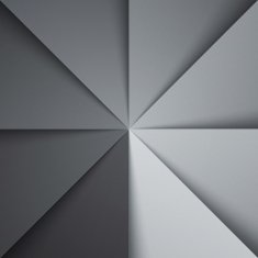 Gray and white tones folded paper triangles background