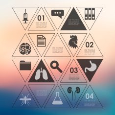 veterinary infographic with unfocused background N42