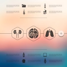 medicine infographic with unfocused background N40