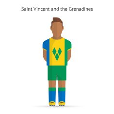 Saint Vincent and Grenadines football player Soccer uniform N2
