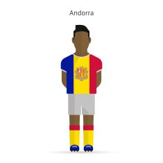 Andorra football player Soccer uniform N2