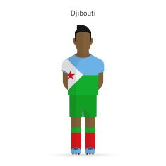 Djibouti football player Soccer uniform N2