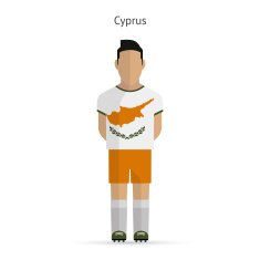 Cyprus football player Soccer uniform N2
