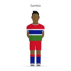 Gambia football player Soccer uniform N2