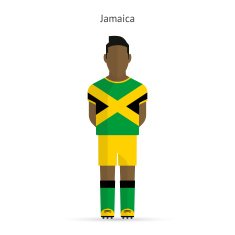 Jamaica football player Soccer uniform N2